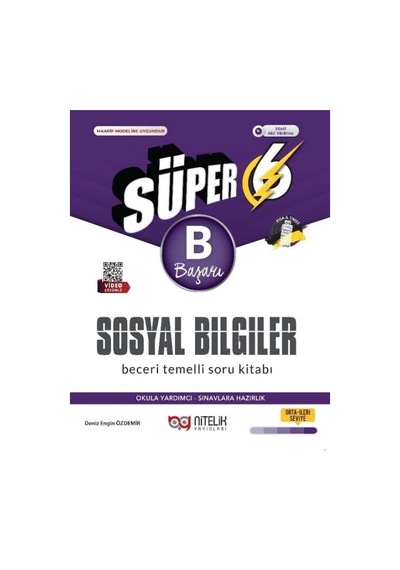Nitelik Yayınları 6. Sınıf Süper Sosyal Bilgiler B Soru Kitabı