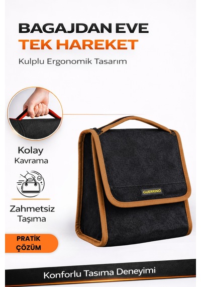 Oto Bagaj Organizer Bagaj Çantası S Boy Kaymaz Cırt Bantlı Velur Kompakt Düzenleyici - Scx5