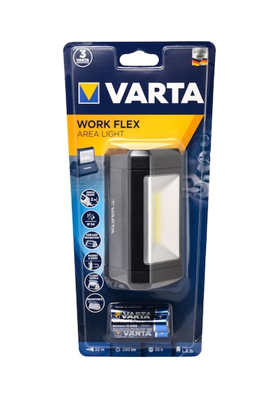 Varta Work Flex Açık Alan Aydınlatma Kamp Feneri Siyah