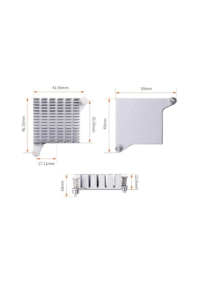 Orange Pi Soğutucu Alüminyum Heat Sink Opi 5 Plus İçin