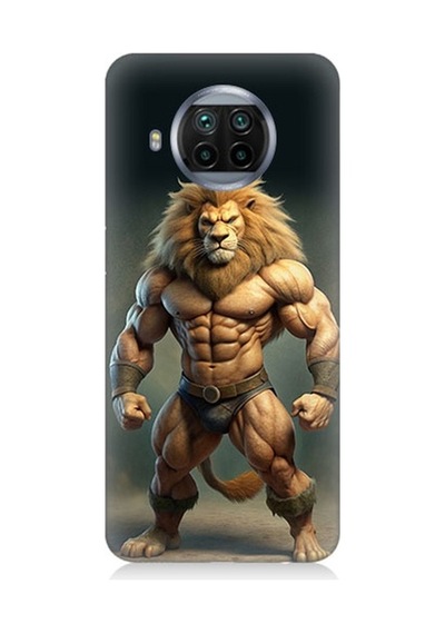 Xiaomi Mi 10t Lite Uyumlu Kaslı Aslan Desenli Silikon Kılıf