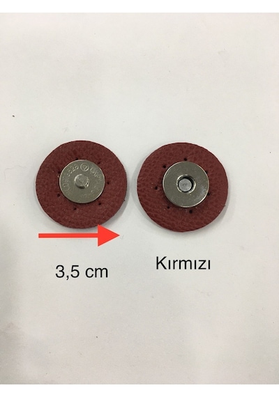 Karantuhafiye Deri Çanta Çıtçıt Mıknatıslı 2 Li Set Kırmızı Kırmızı