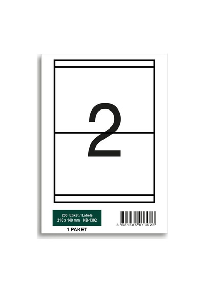 Herboy Hb-1302 210 X 140 Mm A4 Laser Etiket 100 Adet
