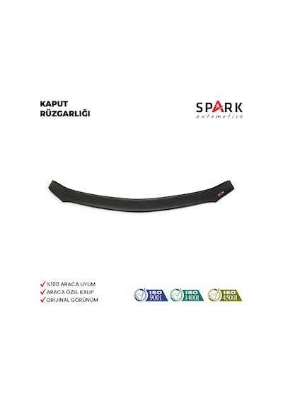 Toyata Corolla 2008-2013 Yıl Aralığı Uyumlu Kaput Rüzgarlığı 4mm Siyah