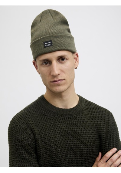 Jack&jones Addıtıonals Erkek Logo Detaylı Bere - Dna - 12092815 Dusty Olive
