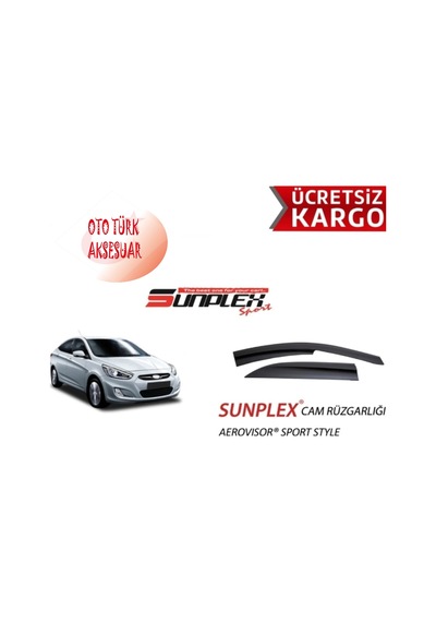 Hyundai Accent Blue 2011-2017 Mugen Cam Rüzgarlığ Ön-Arka Sunplex