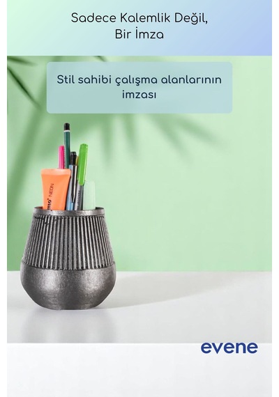 Kalemlik Masa Kalemliği Organizer Kalemlik Gümüş Eskitme Renk Model 88 Çok Renkli