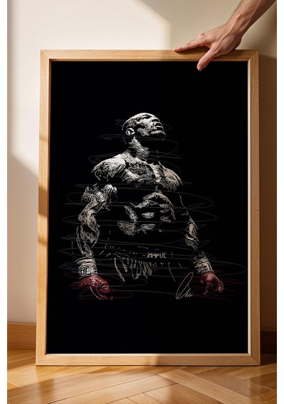 Mike Tyson Çerçeveli Tablo Boksör Tablosu - Estetik Poster