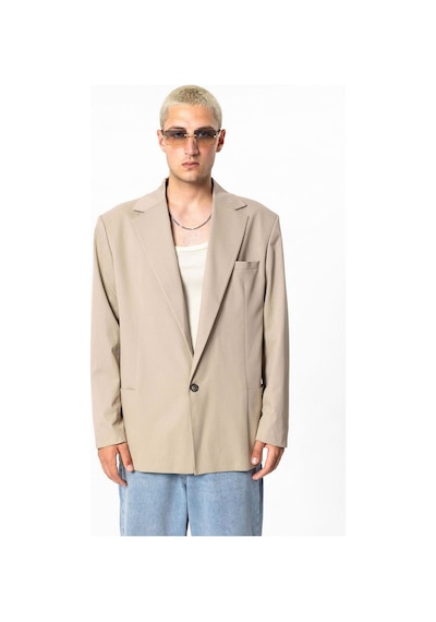Vamos Oversize Blazer Ceket Bej