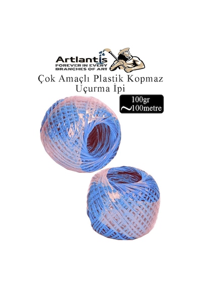 Çok Amaçlı Plastik Kopmaz Uçurtma İpi Çamaşır İpi 2 Adet Renkli 100 Metre Naylon İp Çırpı İpi Çizim İnşaat Duvar İpi