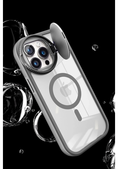 Cosmotex Newface Apple iPhone Uyumlu  14 Pro Max Kılıf Teleskop Lens Magsafe Silikon Kapak - Derin Mor