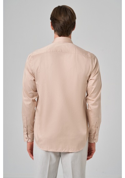 Morven Erkek Bej Dynamic Fit Sert Yaka Gömlek 26mc004005653 Bej