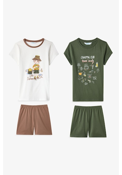 Penti - Yeşil Erkek Çocuk Camping Club Pamuklu 2'li Pijama Takımı