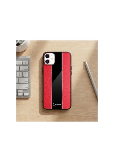 Apple İphone 12 Uyumlu Kılıf Premium Deri Kılıf Kırmızı