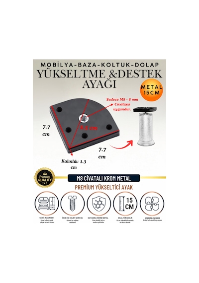 48'li Set 24 Adet Ayak Ve Aparat 15 Cm M8 Vidalı Metal Krom Ayak Mobilya Ayağı Baza Ayağı Kanepe Ayağı Koltuk Ayağı Yatak Ayağı Yükseltme Ayağı Dolap Ayak Sehpa Sandık Ayakları Değişim Destek Ayağı Gümüş Gümüş 48'li Set 24 Adet Ayak Ve Aparat 15 Cm M8 Vidalı Metal Krom Ayak Mobilya Ayağı Baza Ayağı Kanepe Ayağı Koltuk Ayağı Yatak Ayağı Yükseltme Ayağı Dolap Ayak Sehpa Sandık Ayakları Değişim Destek Ayağı Gümüş Gümüş