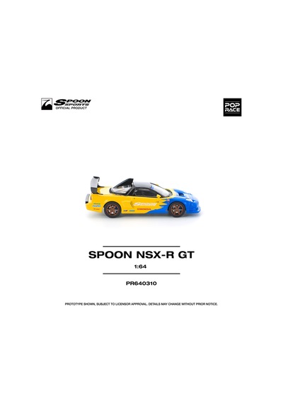 Pop Race Honda Nsx-r Gt Spoon Sports 1:64 Diecast Model Araba Pr640310