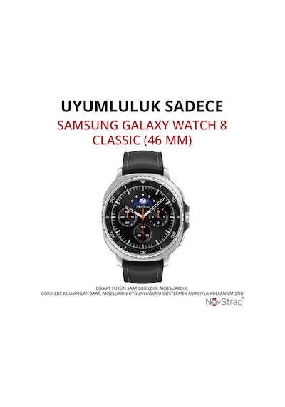Novstrap Samsung Galaxy Watch 8 Classic 46mm İle Uyumlu Ekran Koruyucu 9h Temperli Cam Kolay Uygulama Aparatlı