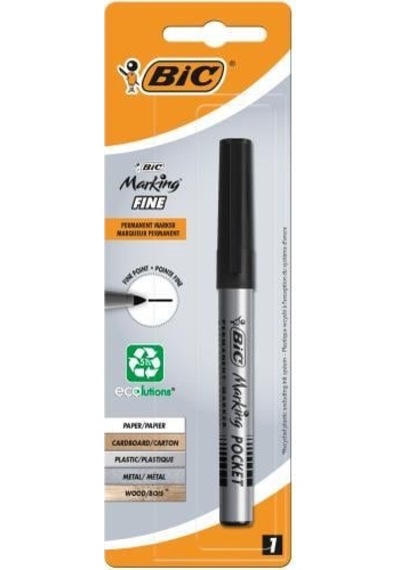 Bic Pocket Siyah Markör Kalem Çok Renkli