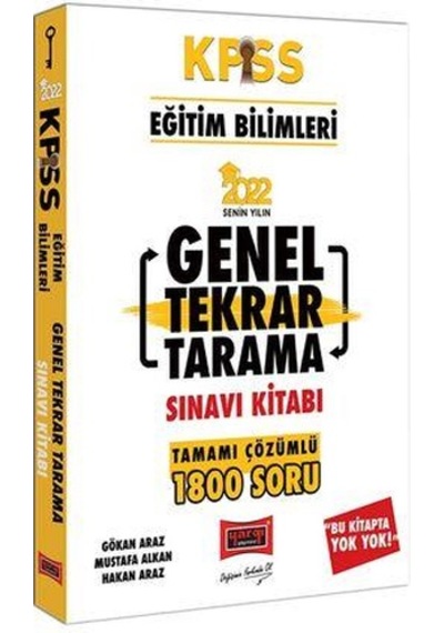 Kpss Eğitim Bilimleri Genel Tekrar Tarama Sınavı Soru Kitabı 2022