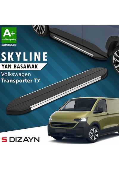 S-dizayn Vw Transporter T7 Skyline Krom Yan Basamak 223 Cm 2024 Üzeri A+ Kalite
