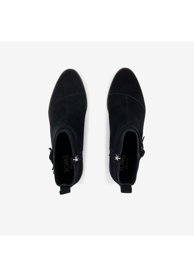 10023621 Black Suede Bot Kadın 10023621 Toms Stacey Ankle Bootie