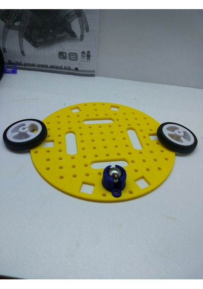 İkizbot Arduino Robot Şasi Seti 2 Teker 1 Sarhoş Teker