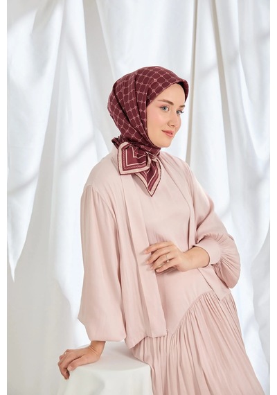 Silk Home %100 Twill İpek Eşarp S539 Bordo