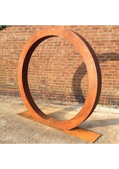 Corten Ay Kapısı Heykel Kırmızı