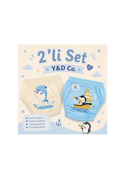 Y&d Co. Tuvalet Alıştırma Külodu Erkek Çocuk 2'li Set 3 Yaş