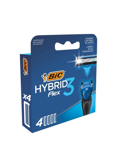 Lexroo Hybrid 3 Flex Erkek Tıraş Bıçağı 1 Sap Ve 4 Yedek Başlık, 3 Nano Teknolojik Titanyum Bıçak