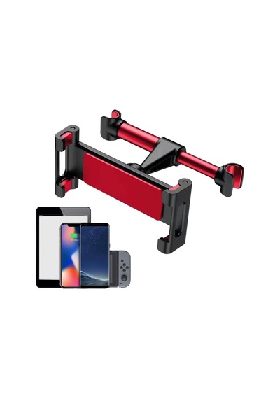 Store Araç Telefon Ve Tablet Tutucu, Arka Koltuk Montajlı Seyahat İçin Kırmızı