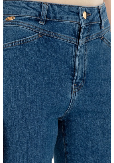 U.S. Polo Assn. Kadın Mavi Slim Flare Fit Jean Pantolon 50295426-DN0022
