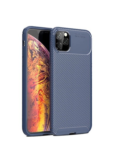 Apple İphone 11 Pro Max Kılıf Auto Focus Karbon Kapak - Lacivert 0.2M-Çok Renkli