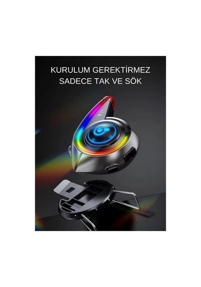 Hubrendy Kargo Y21 Rgb Işık Efektli Intercom Bluetooth Motosiklet Kask Kulaklığı Intercom Kulaklık 23477160