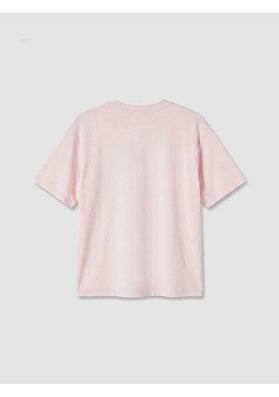 Lcw Comfort Pembe Boncuk İşlemeli Soft Touch Kadın Tişört