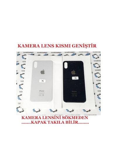 Apple Uyumlu iPhone X Arka Pil Batarya Kapağı (Cam) (226131341)