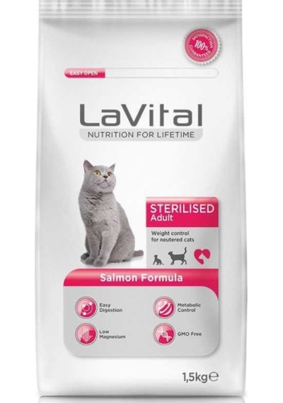 La Vital Sterilesed Somonlu Kısırlaştırılmış Yetişkin Kedi Maması 1500 G
