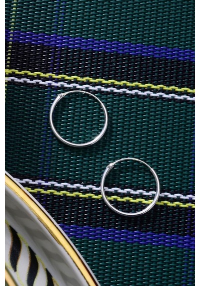 925 Ayar Gümüş Halka Küpe 1,4 Mm - 16 Mm Gümüş
