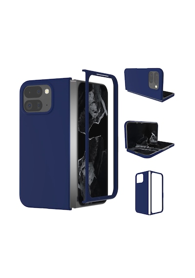 Microcase Google Pixel 10 Pro Fold İle Uyumlu Mat Yüzey Sert Plastik Kılıf - Al8848 Siyah Koyu Mavi