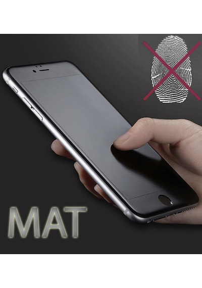 Apple  Uyumlu  iPhone 6 6s Mat Seramik Nano Tam Kaplayan Full Ekran Koruyucu Siyah