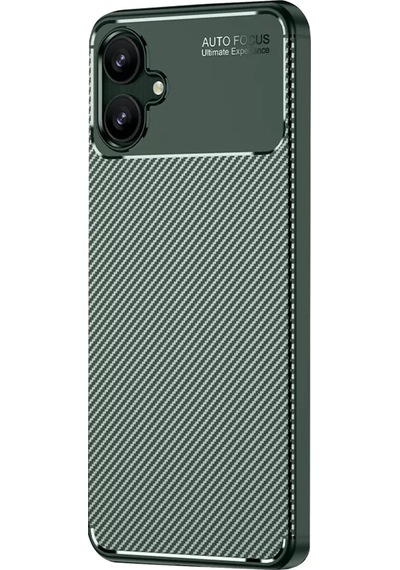 Newface Samsung Galaxy A06 Kılıf Auto Focus Karbon Kapak - Koyu Yeşil
