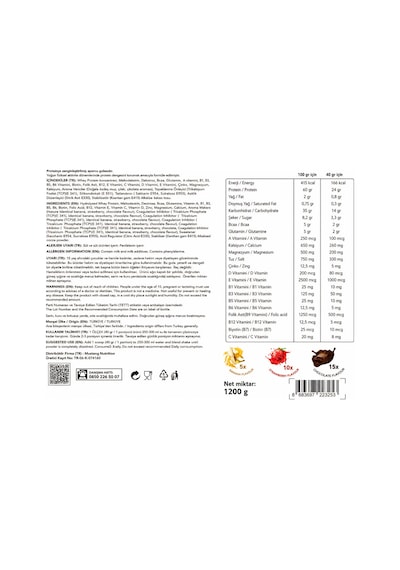 Mustang Nutrition Whey Protein Tozu 30 Saşe 1200 Gr Karışık Aroma + Shaker + Protein Kahve Hediyeli