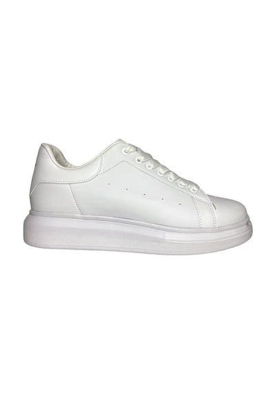 Unisex Yüksek Taban Günlük Spor Sneaker Ayakkabı Beyaz-beyaz Beyaz
