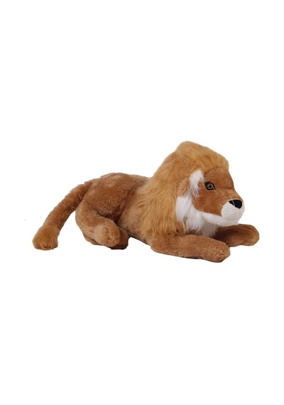 Küçük Yatan Aslan Kahve Peluş 45 Cm