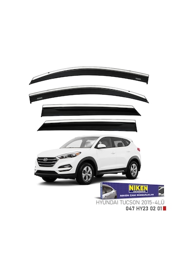 Niken Hyundai Tucson Cam Rüzgarlığı Kromlu 2015+ Niken 047 Hy23 02 01
