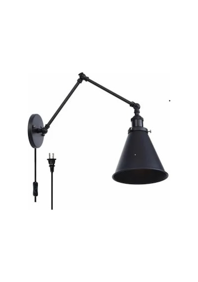 Riolight Akrobat Mafsallı Metal Hareketli Başlık Kablolu1,fişli1, Siyah