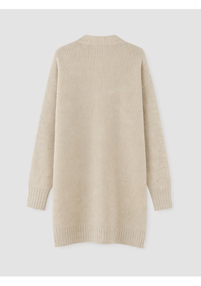 LC Waikiki Lc Waıkıkı Bej Şal Yaka Oversize Kadın Triko Hırka Xl-2xl