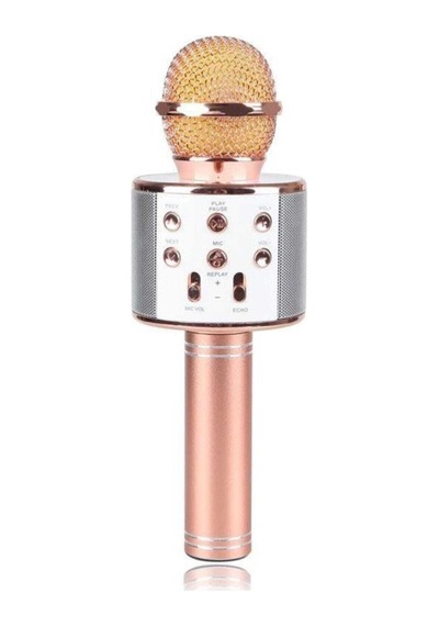 Ws-858 Profesyonel Ses Kaydı Yapabilen Karaoke Mikrofon Ws858 Rose Gold Beyaz