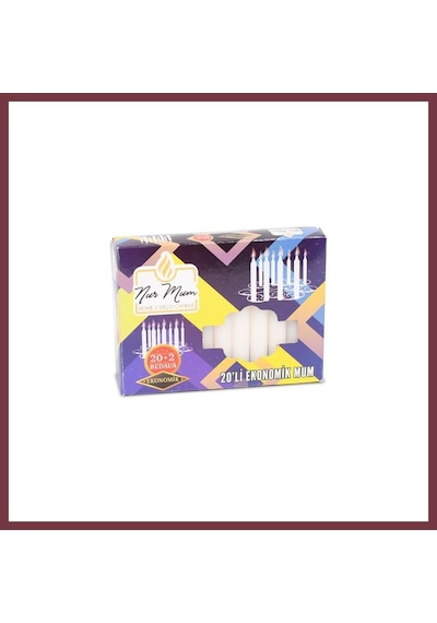 Storeşahin X-476 20+2 Ekonomik Mum 1 Adet Shn0720 Çok Renkli