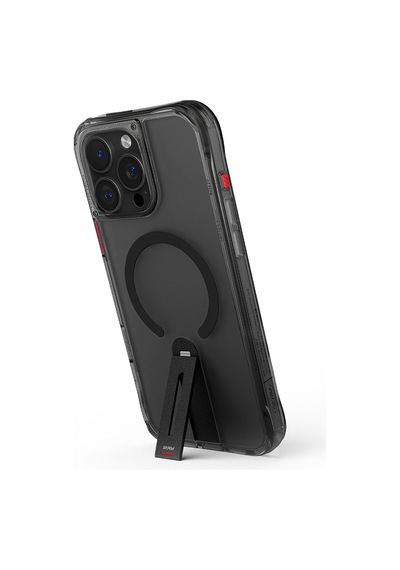 Apple Uyumlu iPhone 16 Pro Kılıf Magsafe Şarj Özellikli 360 Derece Dönebilen Standlı Skinarma Helix Kapak Siyah